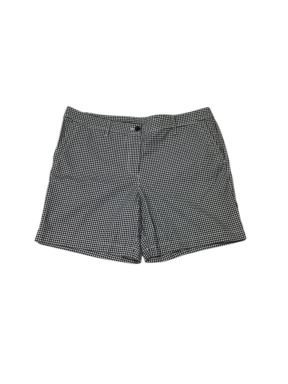 Talbots Relaxed Chino Short Sz 14 Black White Check